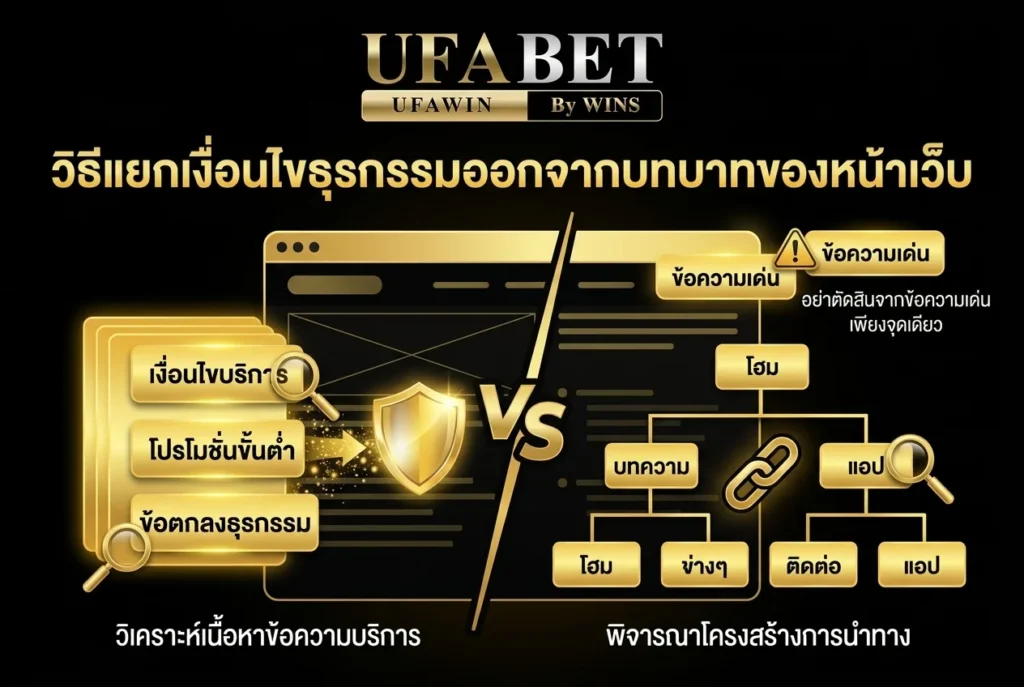 วิธีแยกเงื่อนไขธุรกรรมออกจากบทบาทของหน้าเว็บ 