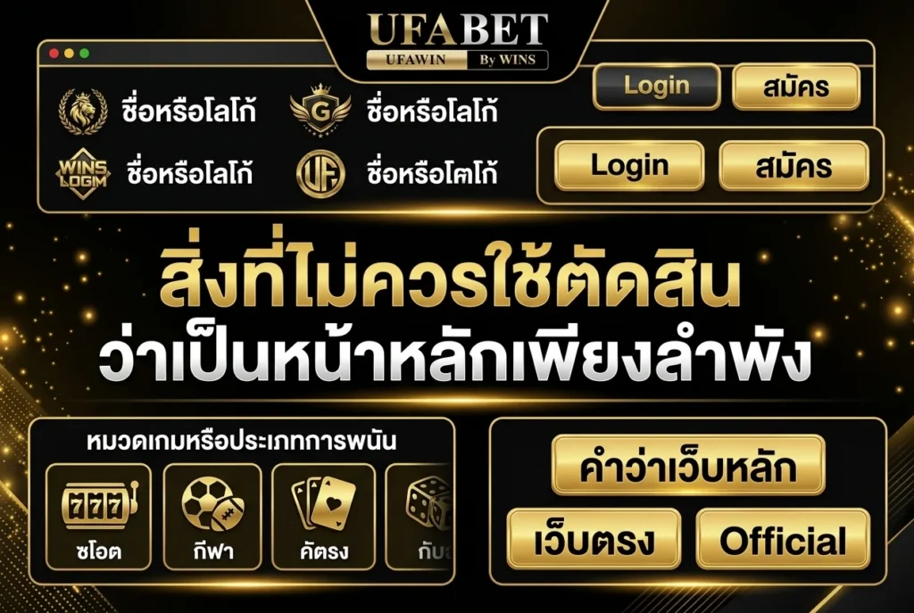 สิ่งที่ไม่ควรใช้ตัดสินว่าเป็นหน้าหลักเพียงลำพัง