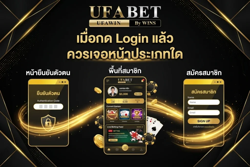 เมื่อกดLogin แล้วควรเจอหน้าประเภทใด