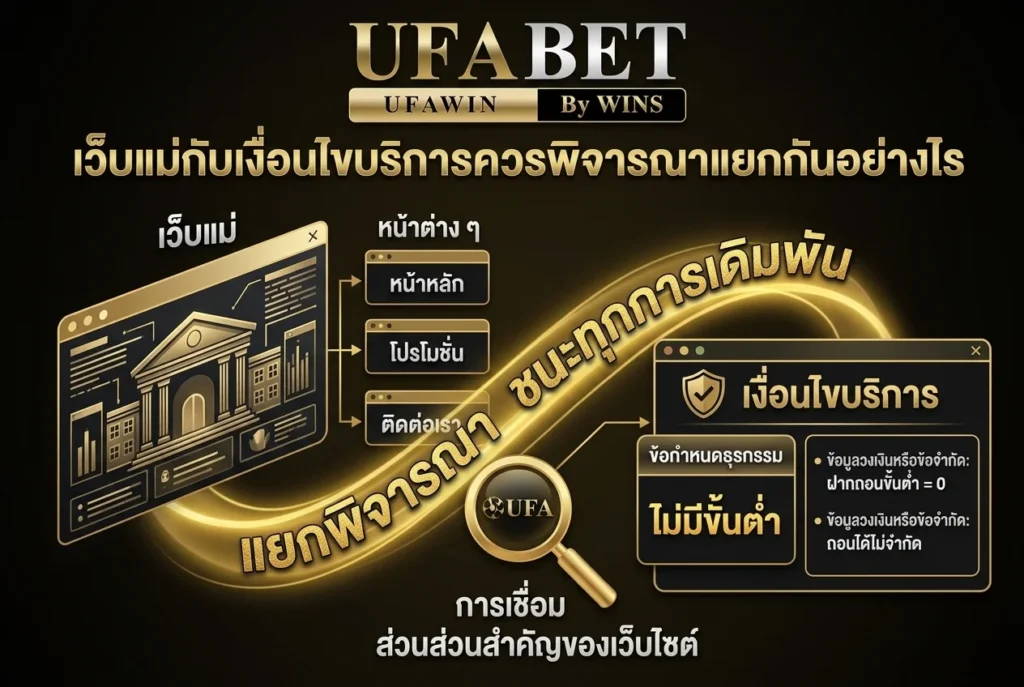 เว็บแม่กับเงื่อนไขบริการควรพิจารณาแยกกันอย่างไร 
